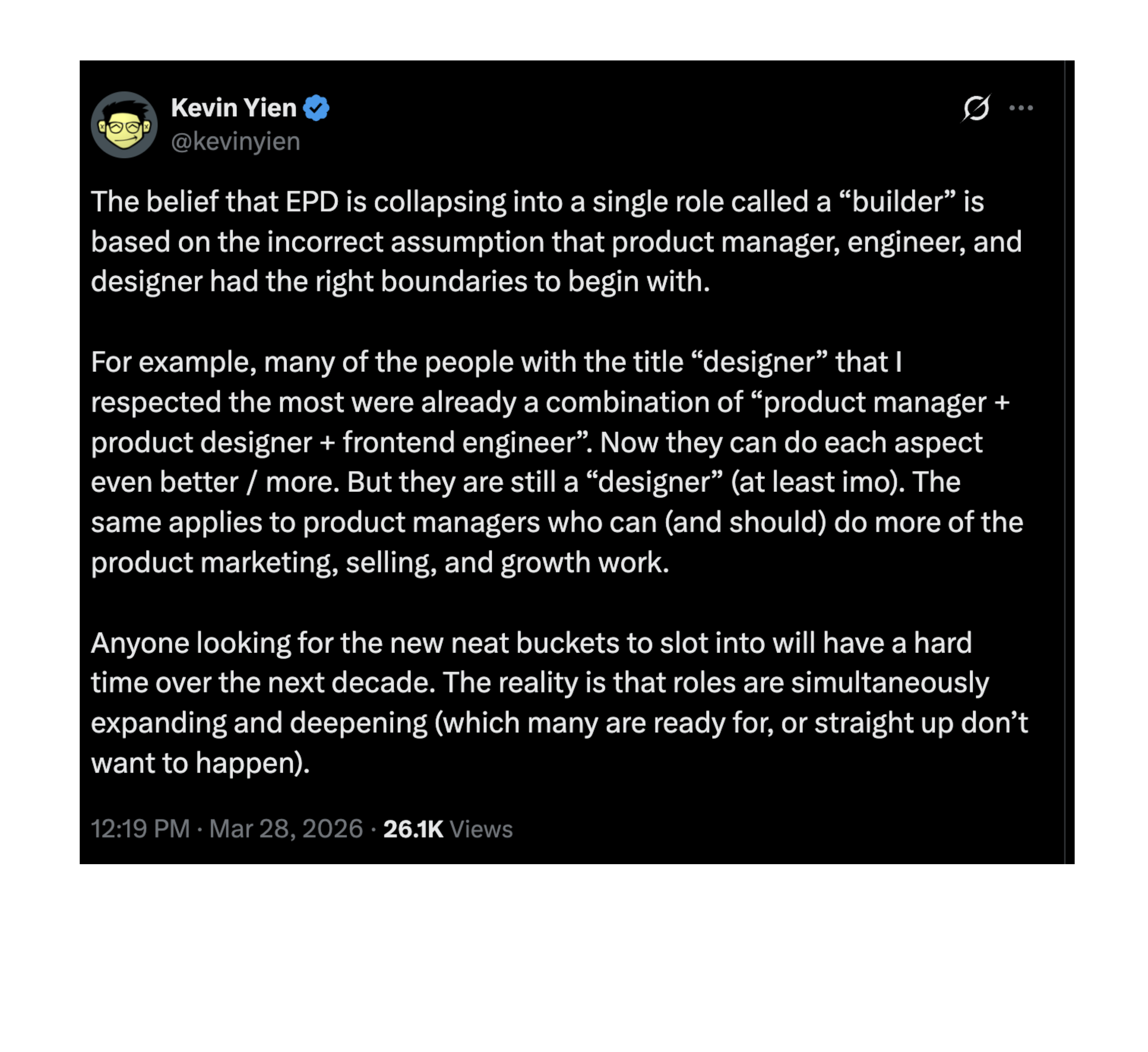 Kevin Yien tweet on EPD boundaries